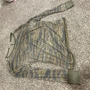Free People Camo Long Sleeve